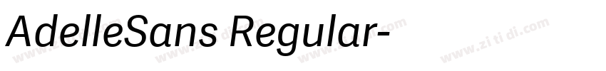 AdelleSans Regular字体转换